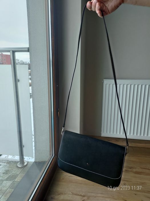 Torebka czarna skórzana Batycki