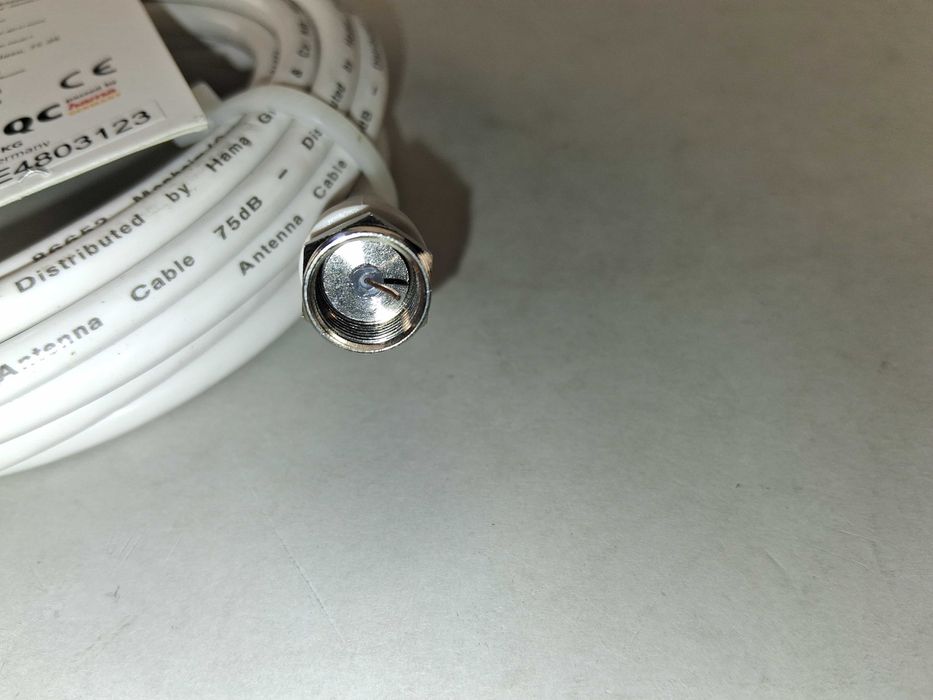 N126 Hama Kabel Antenowy SAT 75 dB 3 m z wtykami F-plug F-Stecker