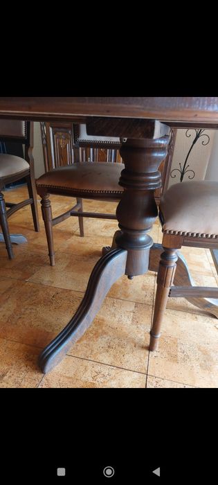 Mobília de sala em madeira maciça de nogueira