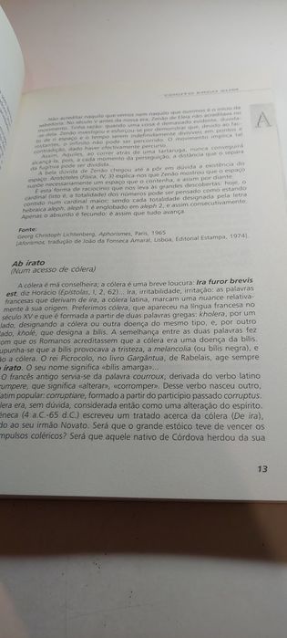Cogito Ergo Sum, Dicionário Comentado de Expressões Latinas (2008)