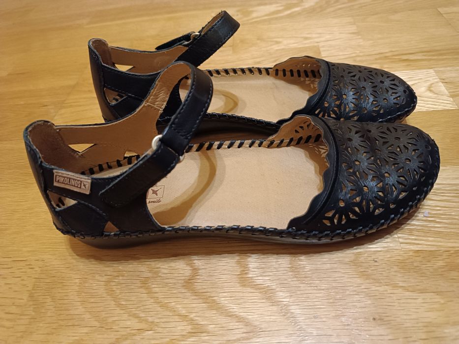 Pikolinos półbuty damskie baleriny eleganckie czarne oddychające przew