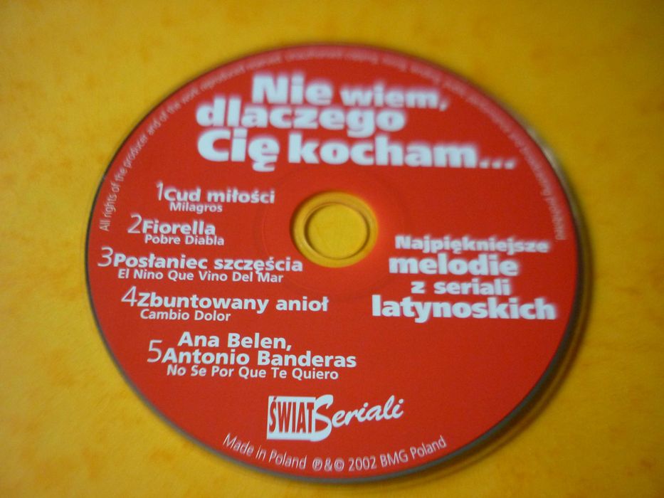 Płyta CD "Nie Wiem, Dlaczego Cię Kocham" Natalia Oreiro Belen Banderas