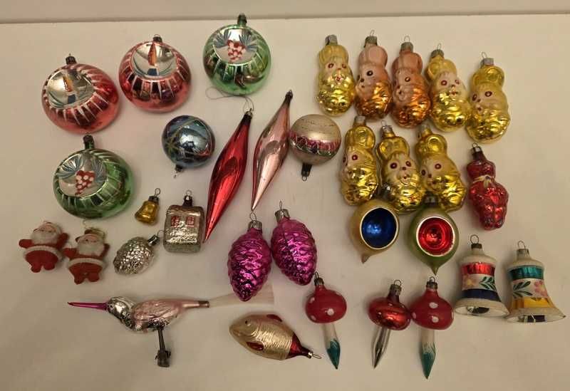 33 stare bombki choinkowe MIX