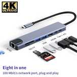 USB Hub 8 In 1 Type C 3.1 To 4K HDMI Adapter