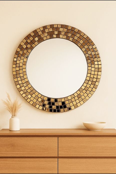 Lustro okrągłe złote złota rama,aurea  50cm,60,70,80,90