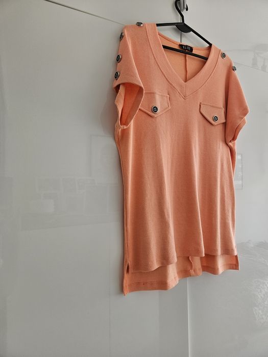 Bluzeczka turecka bawelniana kolor koralowy