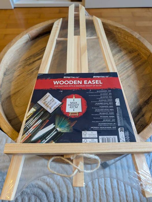 Nowa Sztaluga Malarska Stołowa Drewniana - Wys. 42 cm