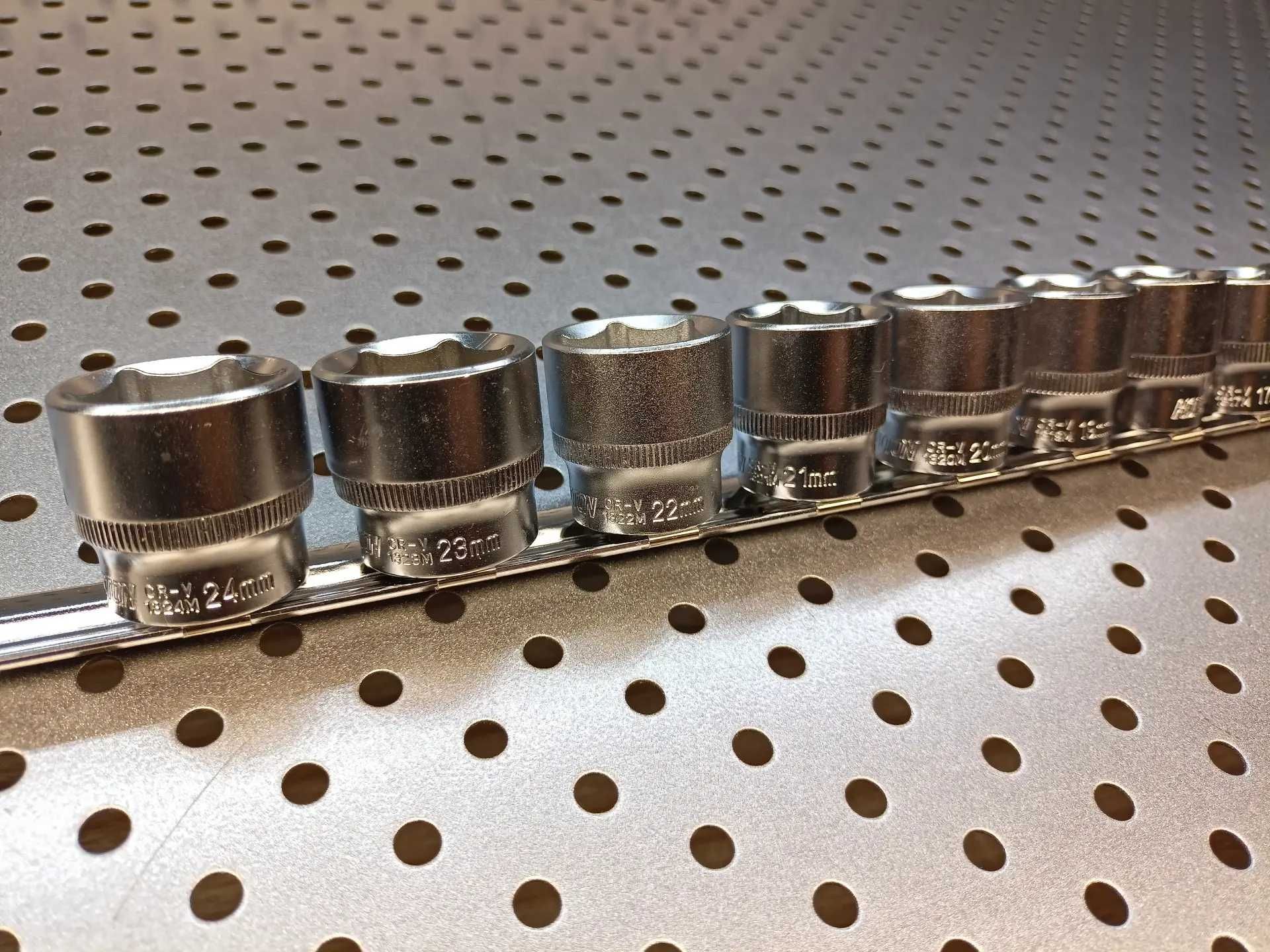 8-24 mm 3/8" Zestaw nasadek 6-kątnych 17-el. Cr-V nasadki 3/8"