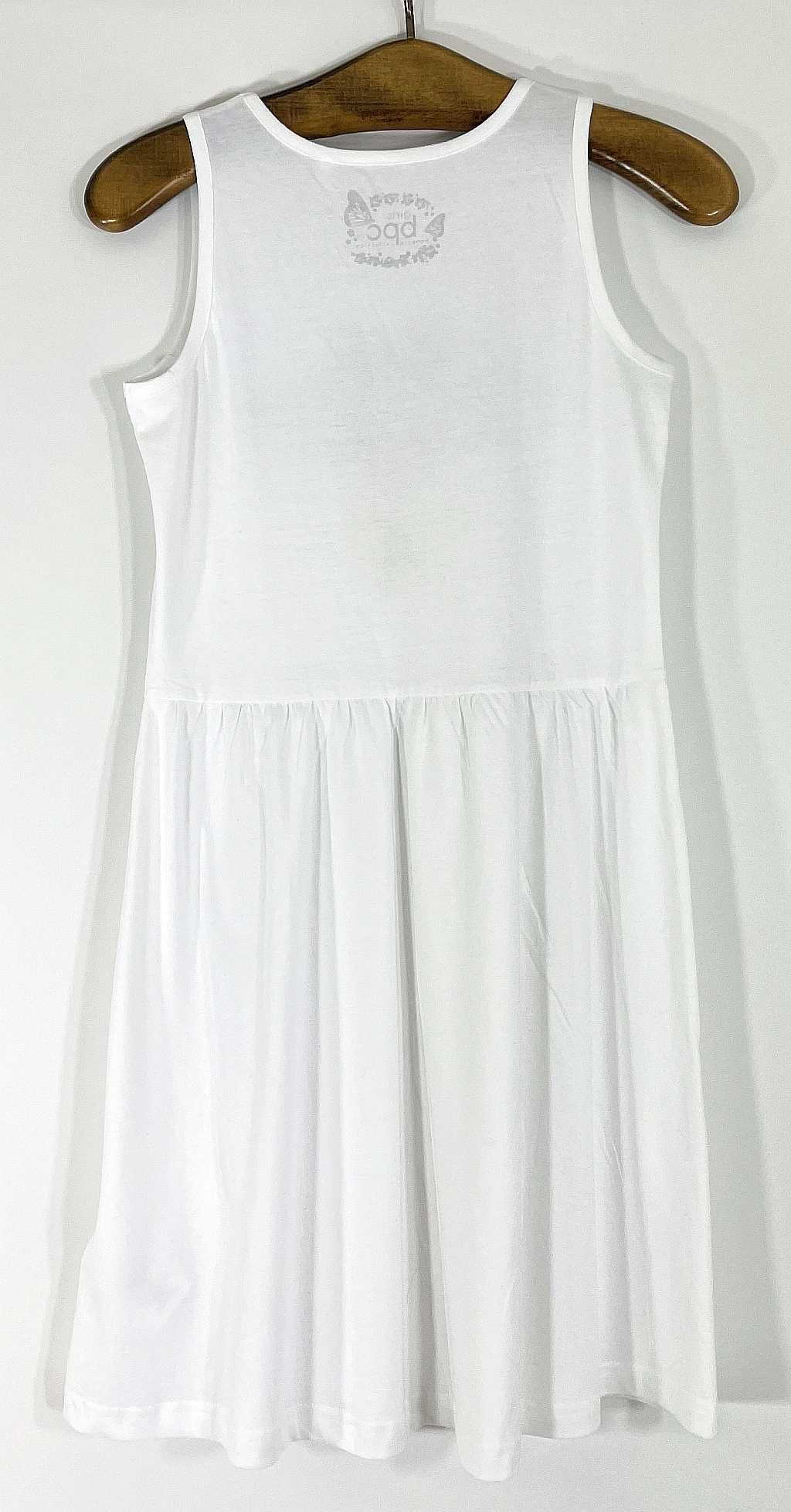 Sukienka biała bez podszewki 100% Bawełna R 152/158
