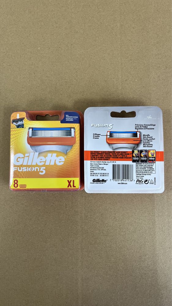Gillette Fusion5 8шт Сменные картриджи для станка Fusion в упаковке