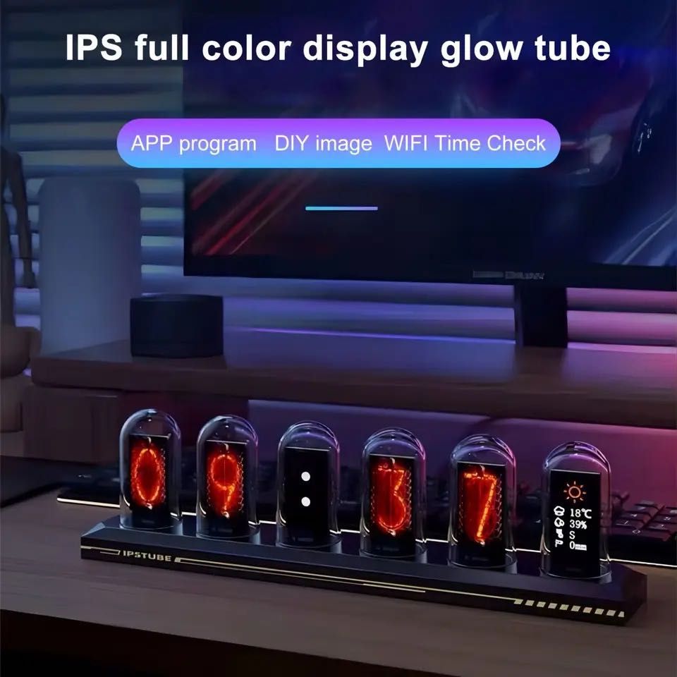 Світлодіодний RGB електронний настільний цифровий годинник лампа декор