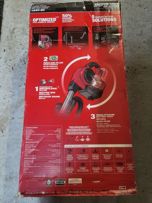 Milwaukee 0940 М18 0940-20 M18 FCVL-0 порохотяг пилосос