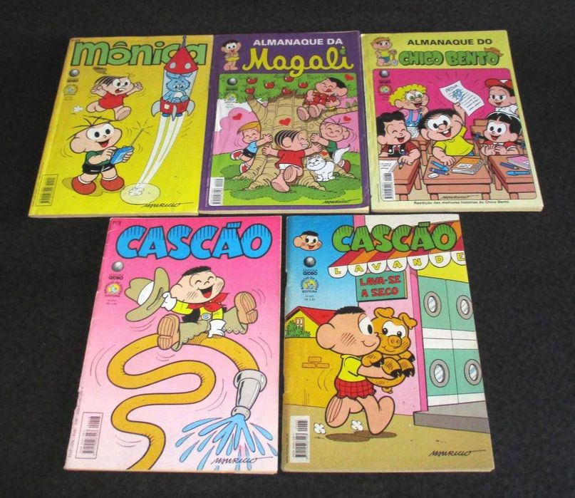 Livros BD Globo Mónica Magali Chico Bento Cascão