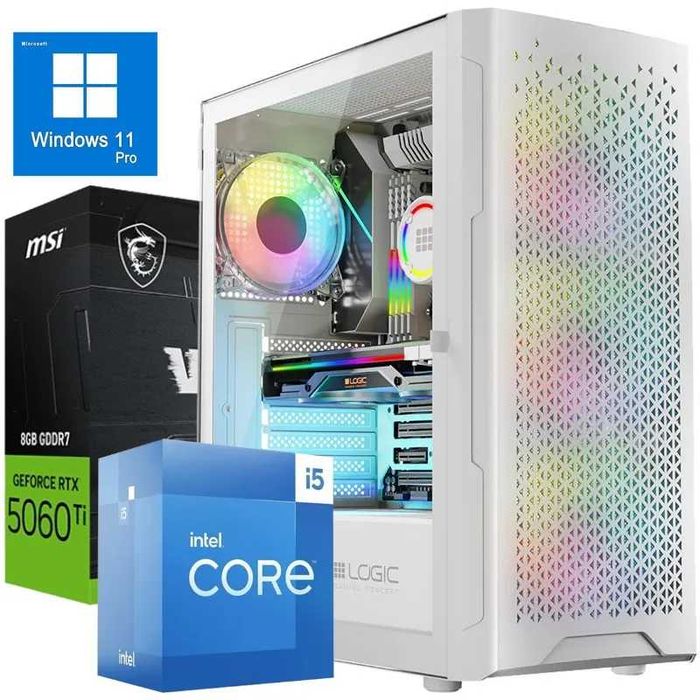 Komputer Gamingowy i5-14400F RTX5060 32GB RAM 1TB SSD Win11 Okazja !!
