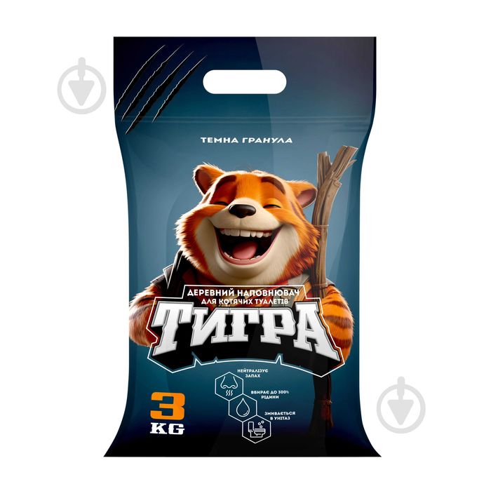 Наполнитель для кошачьего туалета Тигра 6 мм 3 кг