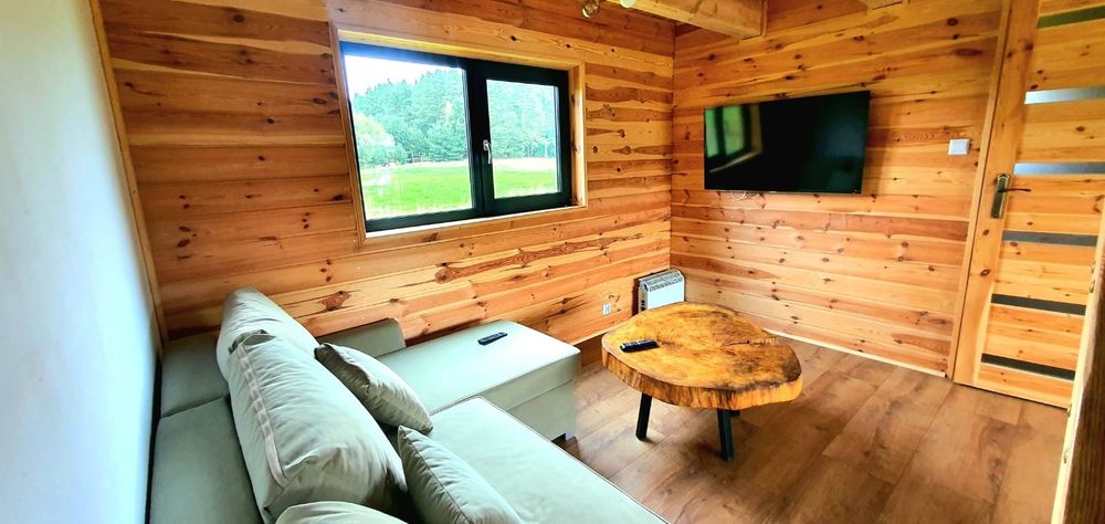 Domek Mazury nad jeziorem sauna balia jacuzzi