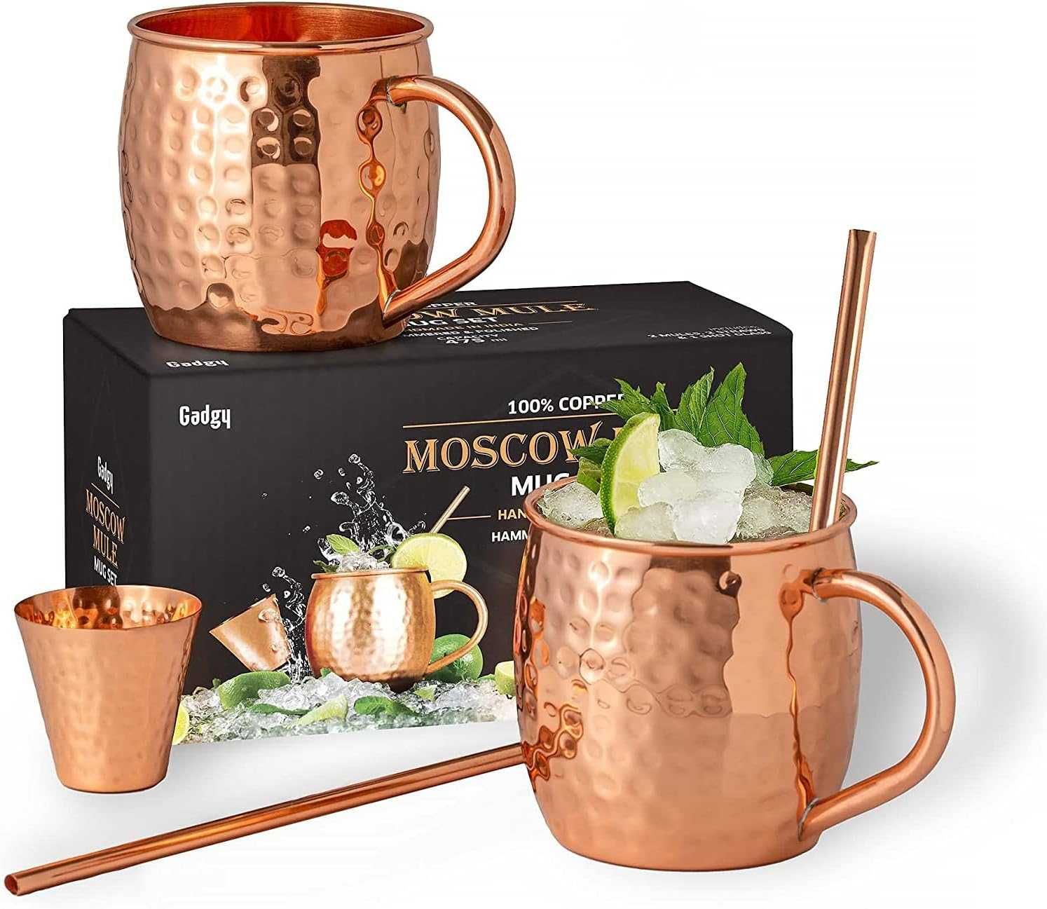 Zestaw Kubków miedzianych Moscow Mule - zestaw prezentowy