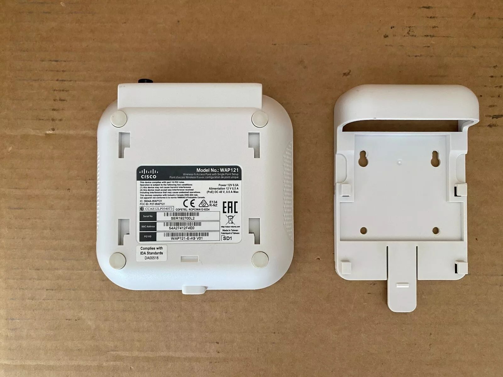 Cisco wap121 Single Radio 802.11n Access Point w/PoE