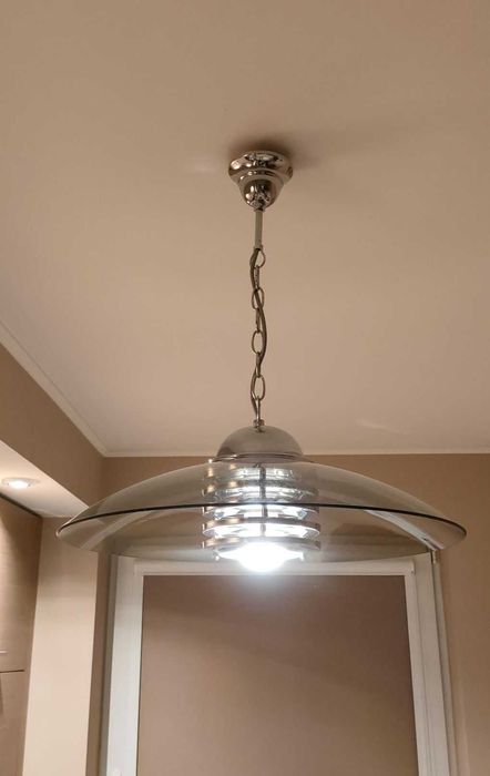 Lampa wisząca ALFA Star chrom + żarówka