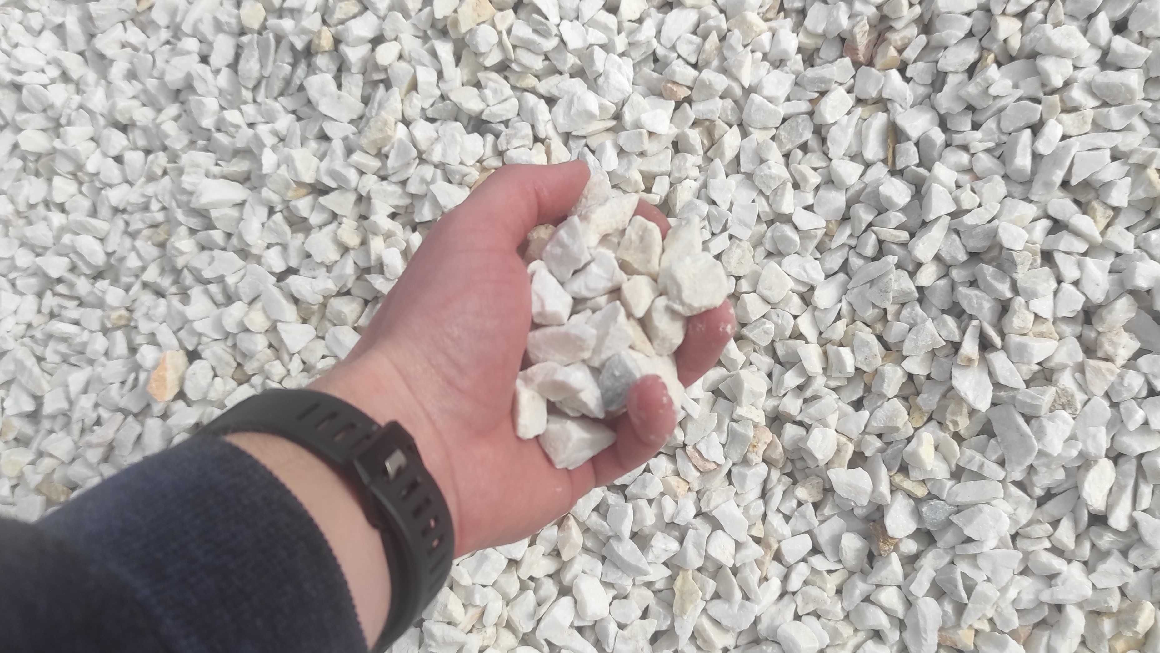 Grys marmurowy biały, premium Q1 8/16mm. I gatunek! Kamień do ogrodu.