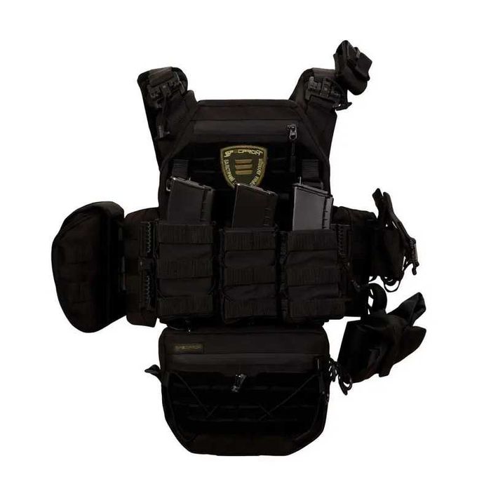 Плитоноска Warmor gen.3 Pro Max з повним комплектом Чорна