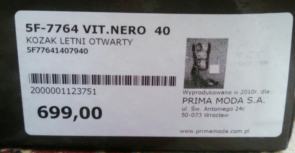 Skórzane kozaki PRIMA MODA- OKAZJA