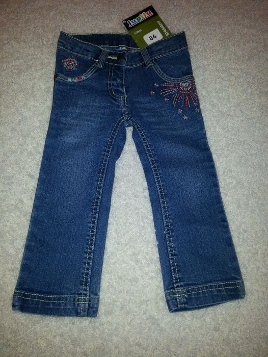 Nowe spodnie jeansy dżinsy Lupilu rozm. 80-86 na szczupłą dziewczynkę