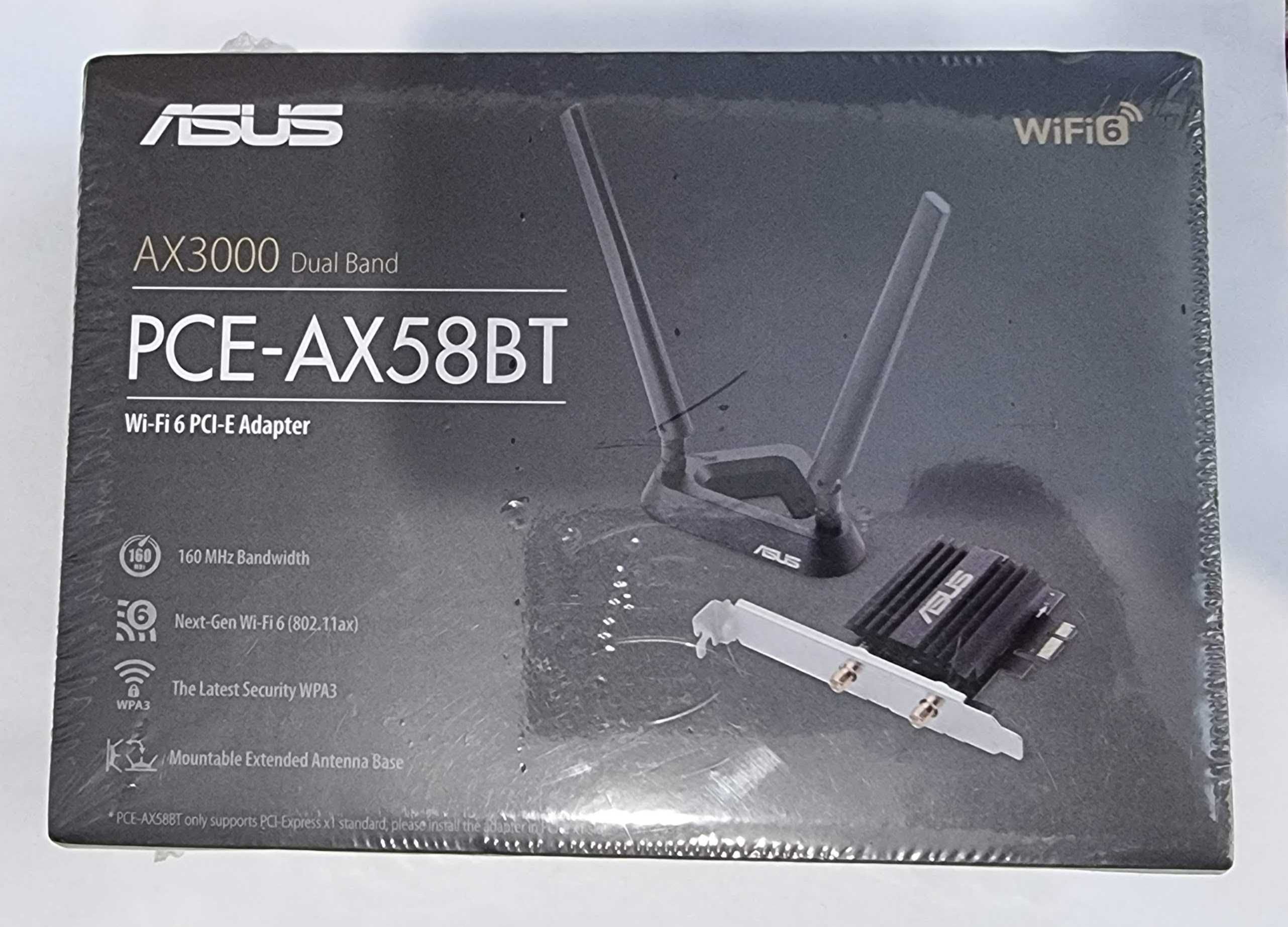 Wi-Fi адаптер ASUS PCE-AX58BT - WiFi 6 (802.11ax), 2402 + 574 Мбіт/с