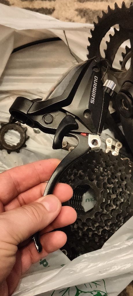 Kompletny napęd Shimano 3x8 Acera/Tourney - Przebieg 450 km!