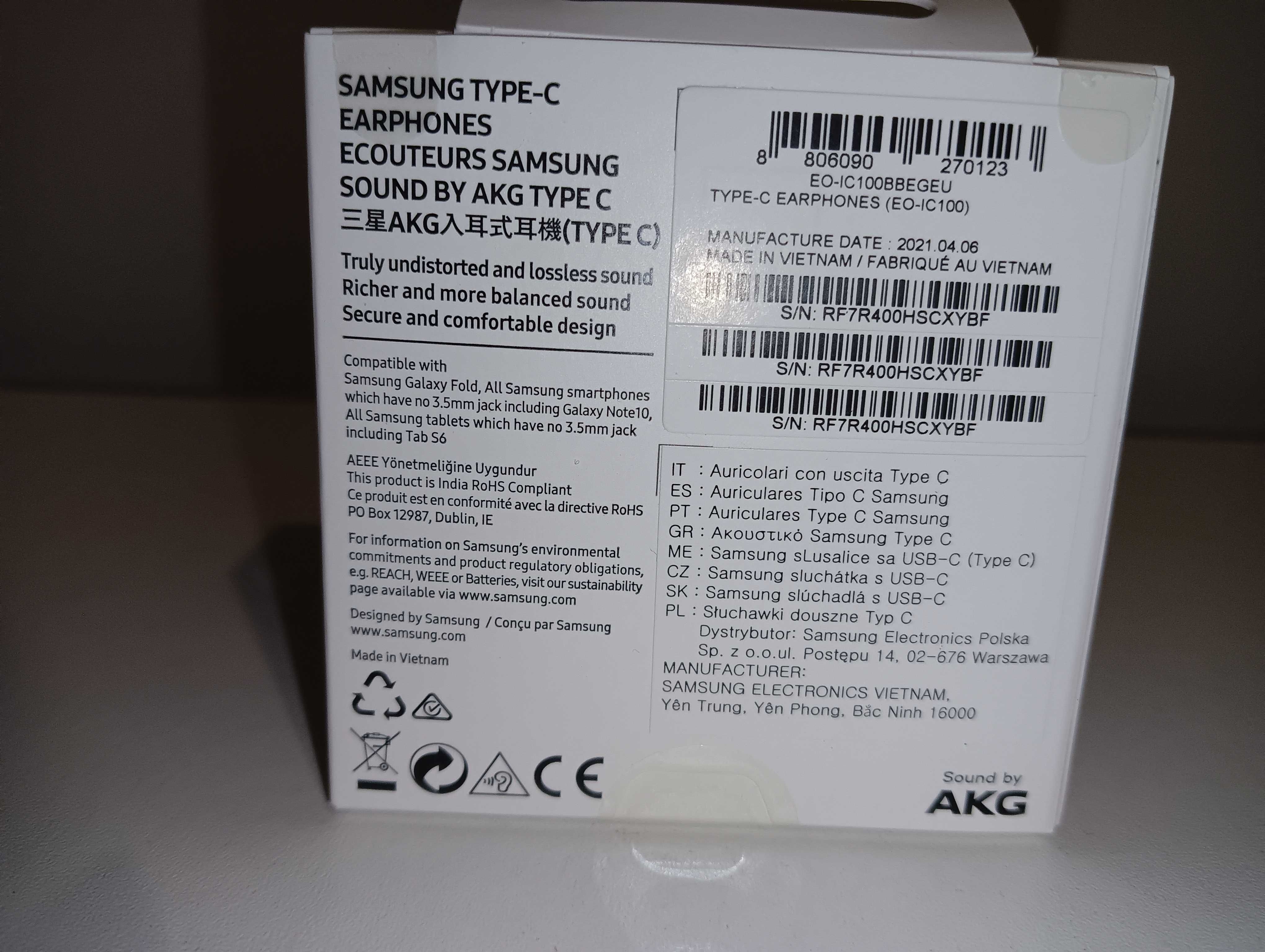 NOWE oryginalne słuchawki dokanałowe Samsung Type-C Promocja