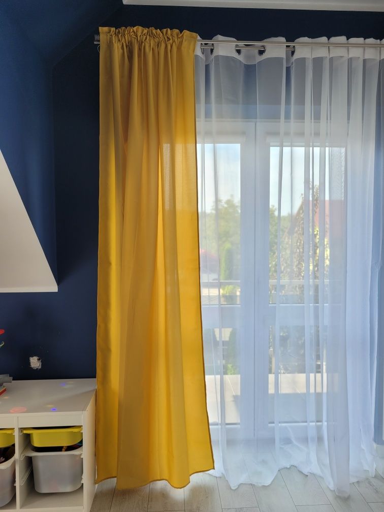 Komplet zasłon 180x250 taśma tunel żabki