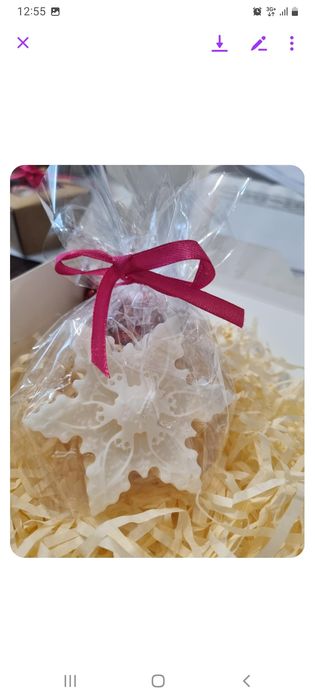 Świca świąteczna ręcznie robiona