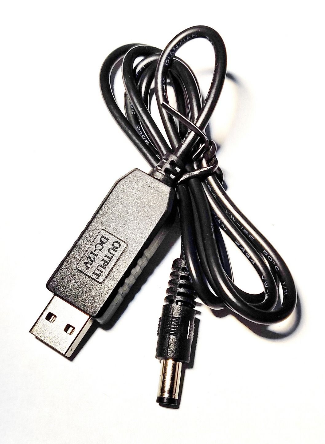 Кабель USB DC-DC 12V для роутера, терминала, без триггера.