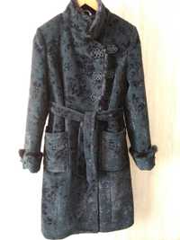 Пальто женское чёрное демисезонное 48 р