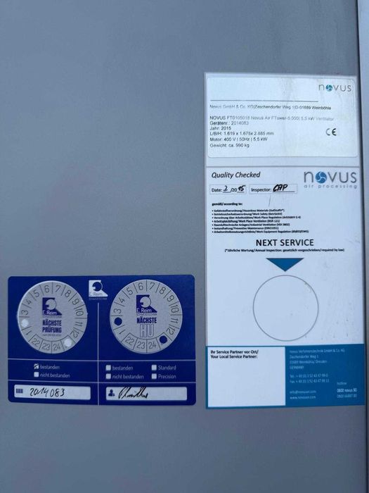 Odciąg dymu z hali, wieża wentylacyjna,filtrowentylacja NOVUS AIRTOWER