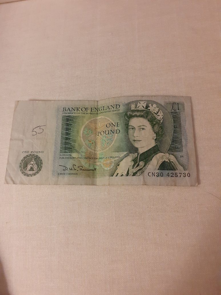 Nota Inglesa One Pound 1000 e Mil Liras de 1969