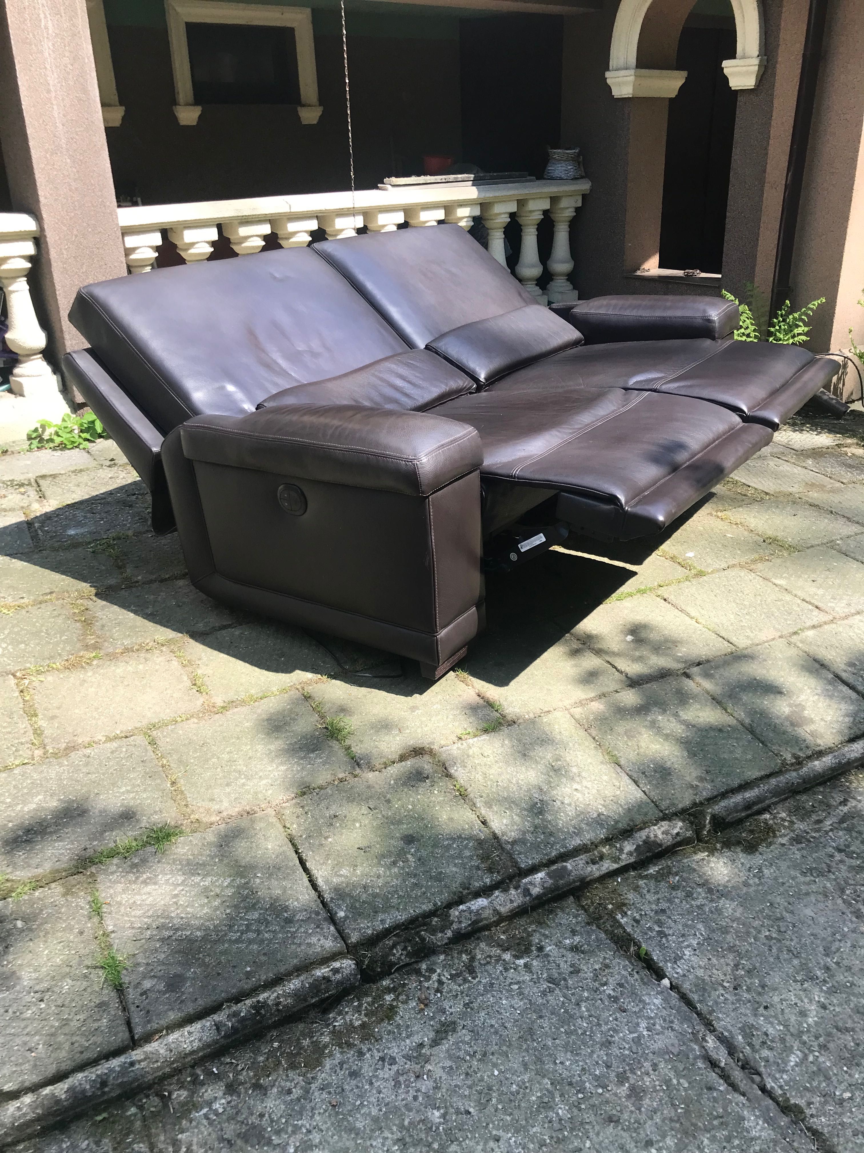 Sofa skórzana z funkcja relaks