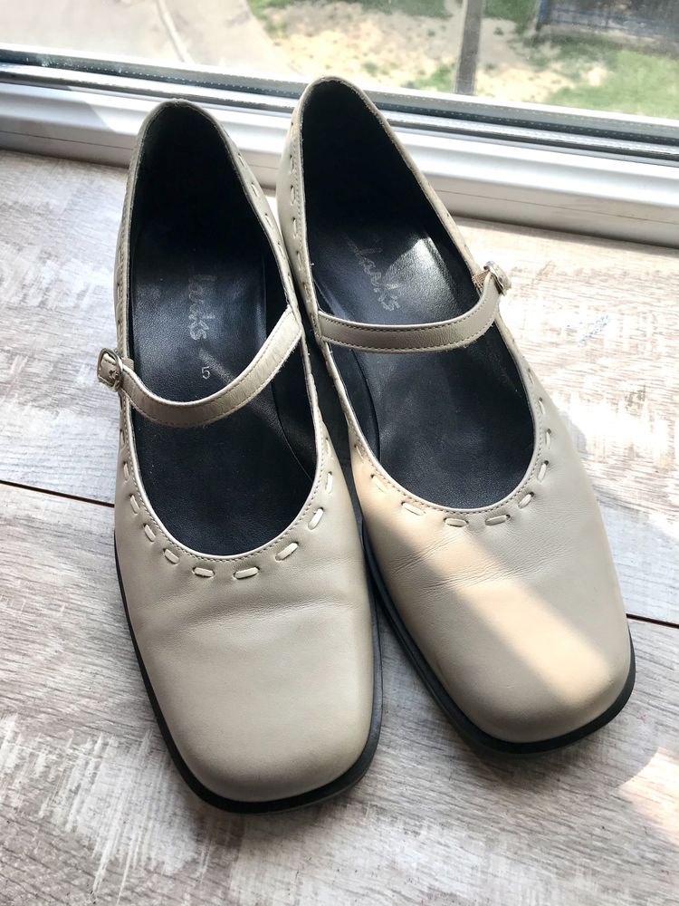 Clarks туфли кожаные балетки мокасины 38 р 24,5см