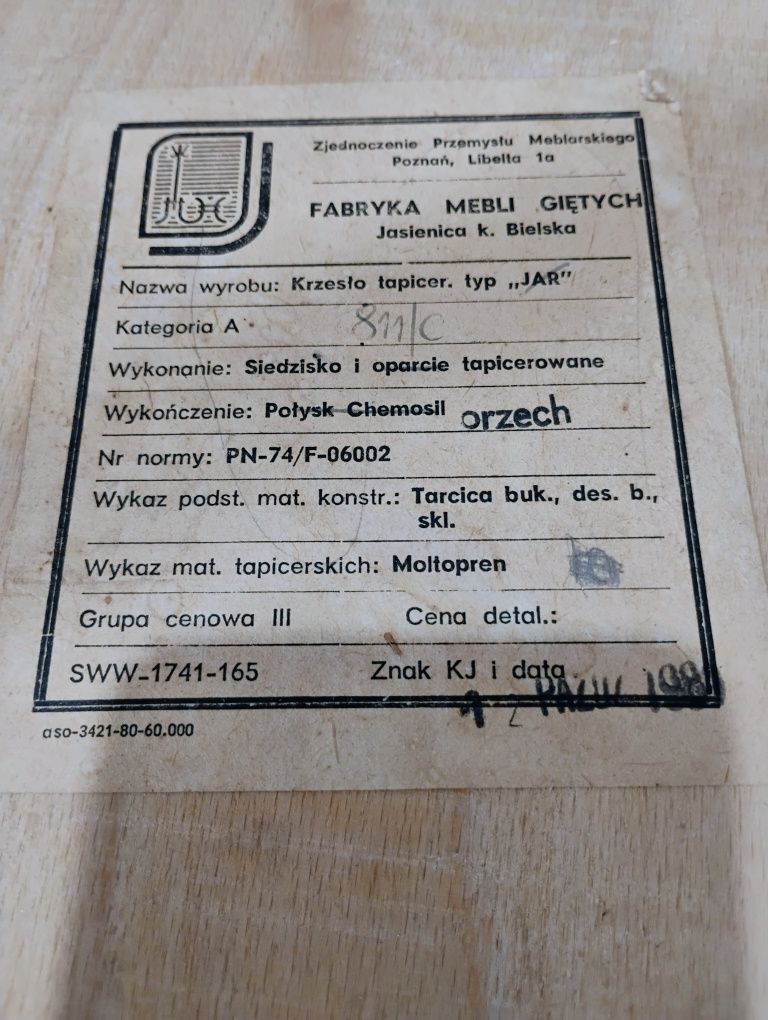 Krzesła PRL Jasienica drzewo gięte antyk kolekcja taka perełka z  PRL