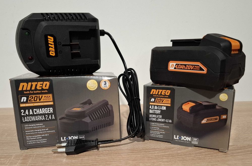 Akumulator NITEO 20V Max 4Ah z ładowarką, paragon