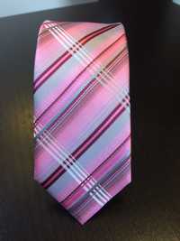 Jedwabny krawat ATWARDSON (różowa krata)