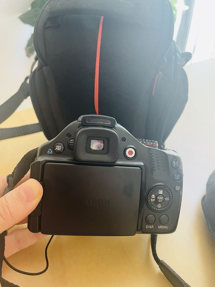 Canon PowerShot SX30 IS with a camera bag