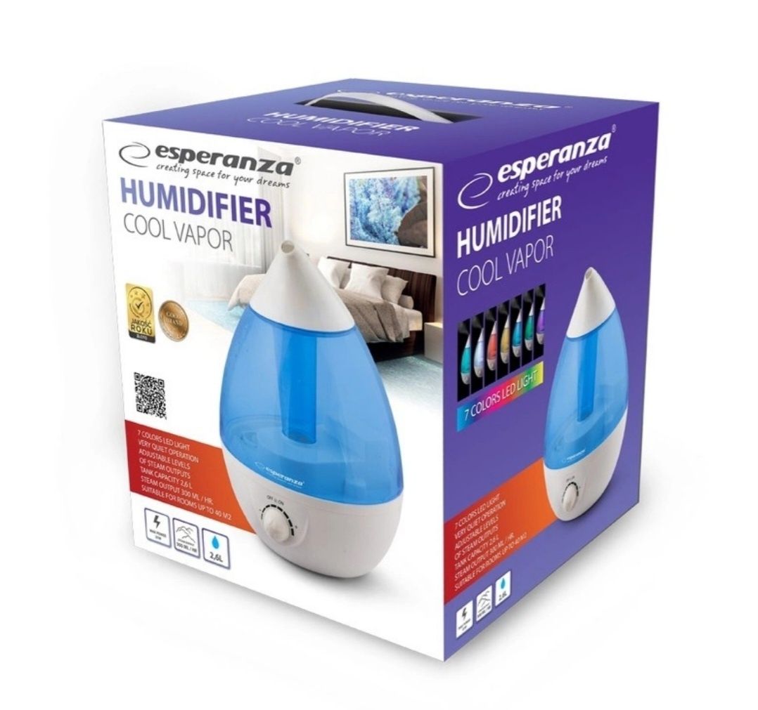 Nawilżacz powietrza Esperanza Cool Vapor  2,6l 25W