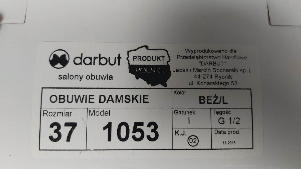 Buty na obcasie skórzane Darbut