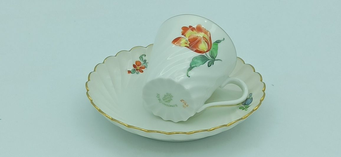 Porcelana  Bawaria Duo Nymphenburg Cieńka Kolekcjonerska Filiżanka Duo