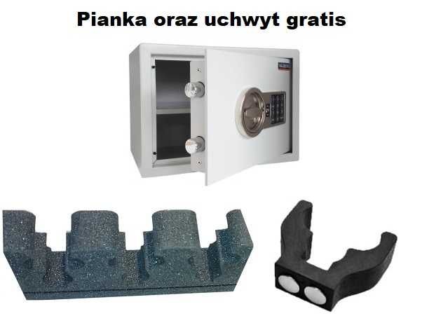 Sejf domowy na broń, dokumenty A4 z zamkiem elektronicznym Klasa S1