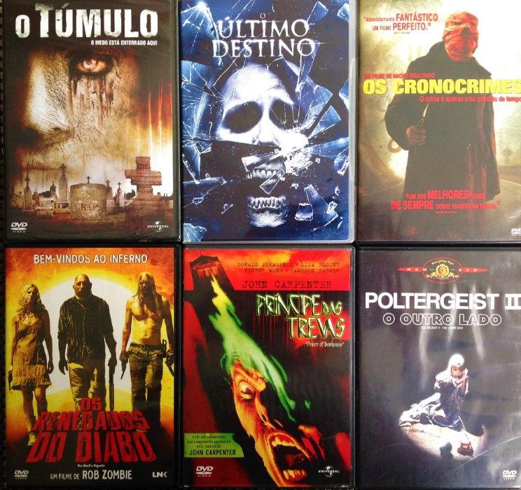 36 DVDs - TERROR - Raros - Muito Bom  Estado