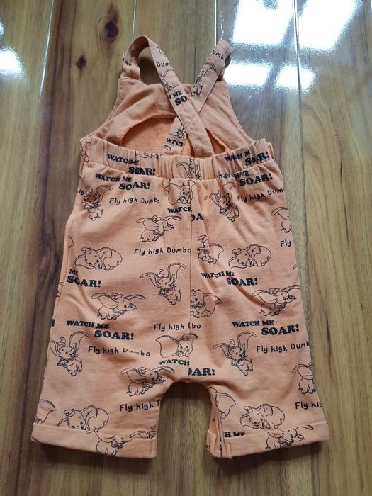 Pomarańczowe ogrodniczki słonik Dumbo DISNEY Baby 12-18  80-86cm