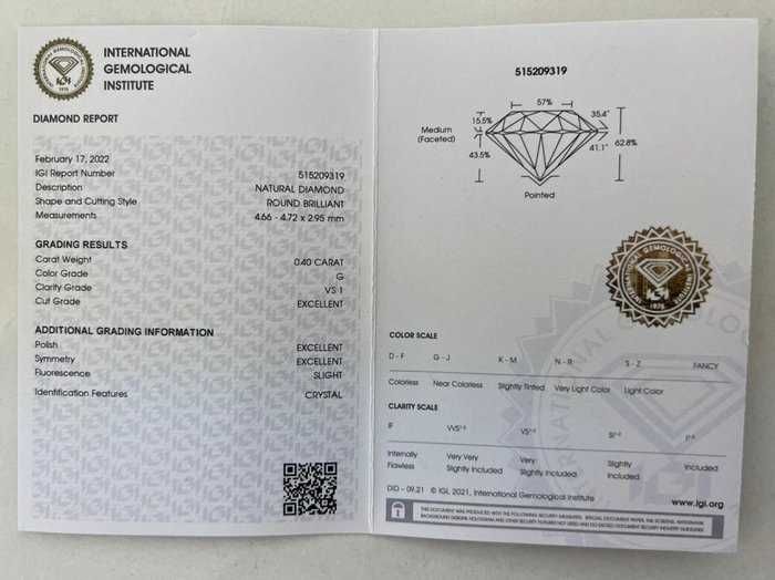 2 Diamantes selados de 0.80 carat. Par correspondente, com certificado