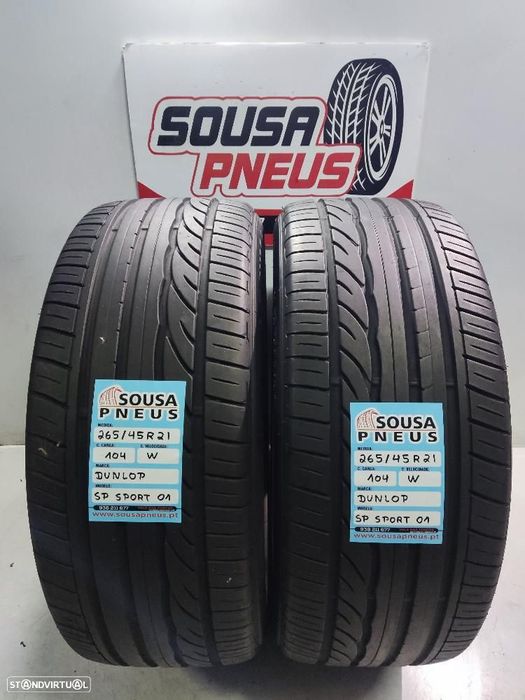 2 pneus semi novos 265-45r21 dunlop - oferta dos portes
